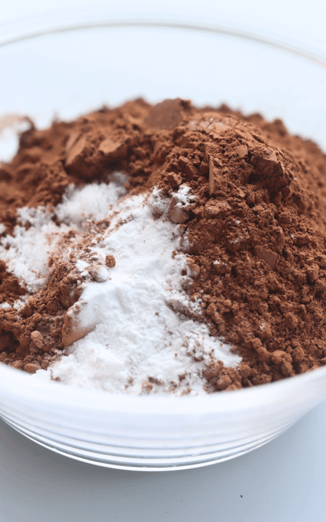 INGREDIENTS FOR HEALTHY CHOCOLATE MUFFINS WITH WHOLE WHEAT FLOUR