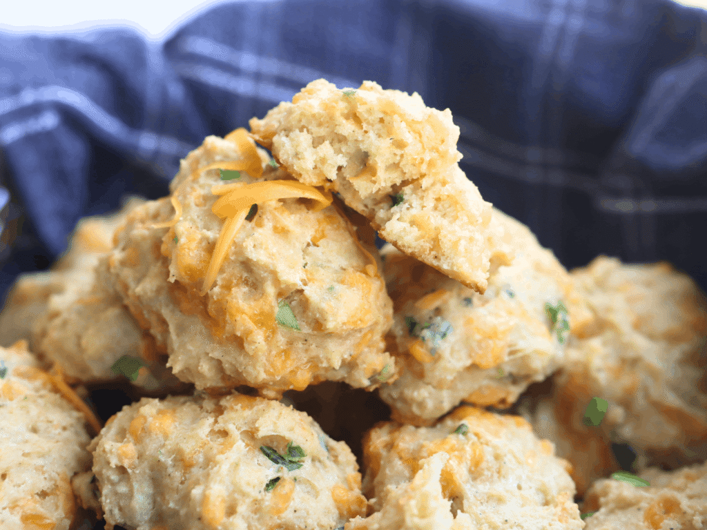 olive oil biscuits sprinkled with cheddar cheese